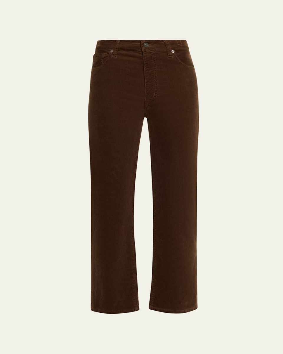 Le Sleek Cropped Stretch Corduroy Pants